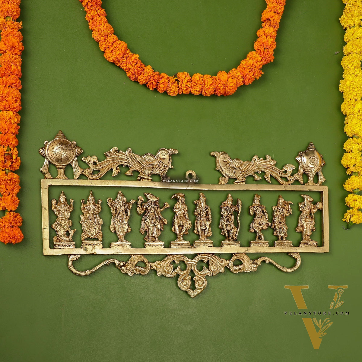 Brass Dashavatar Wall hanging