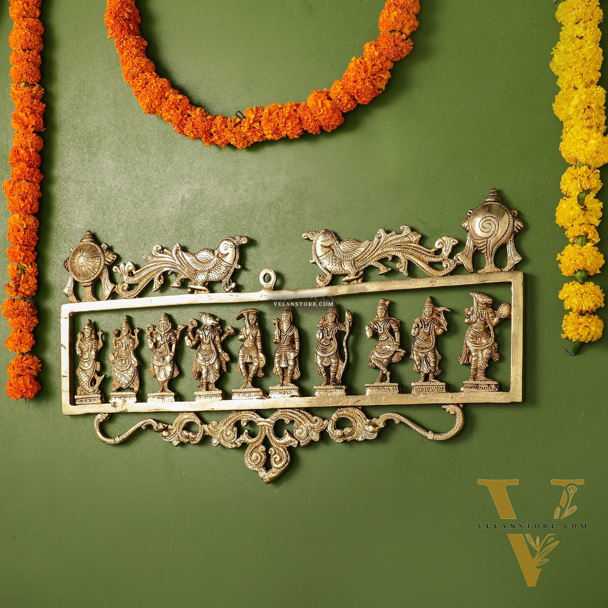 Brass Dashavatar Wall hanging