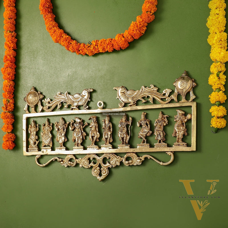 Brass Dashavatar Wall hanging