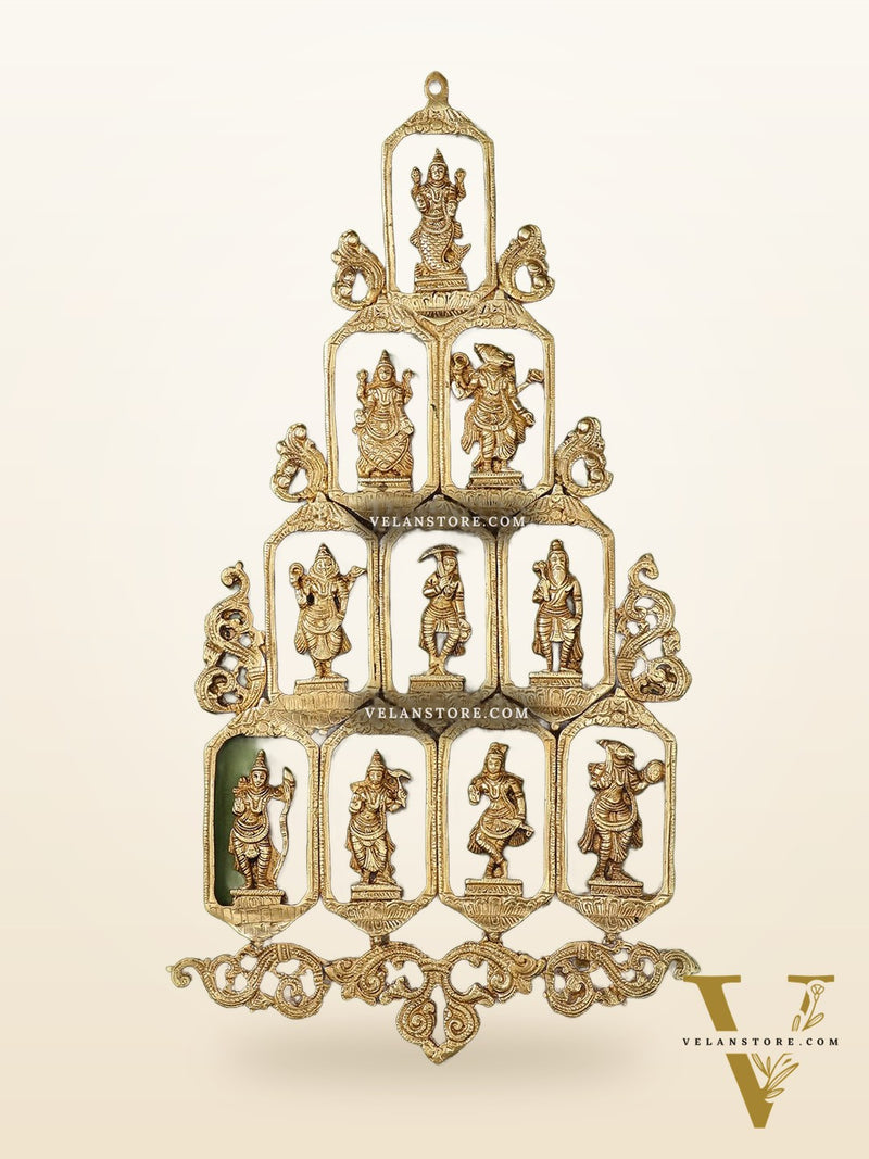 Brass Dashavatar Wall hanging