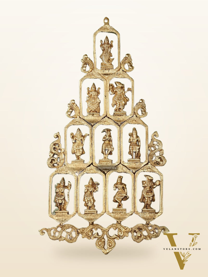 Brass Dashavatar Wall hanging