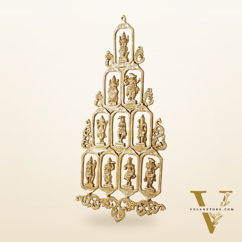 Brass Dashavatar Wall hanging