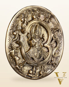Brass Dashavatar Wall Hanging Round Plate | 8" Diameter | Intricate Carvings