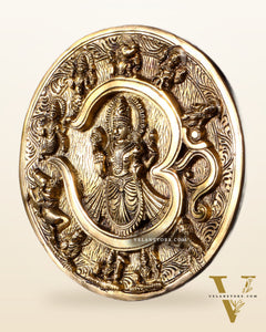 Brass Dashavatar Wall Hanging Round Plate | 8" Diameter | Intricate Carvings