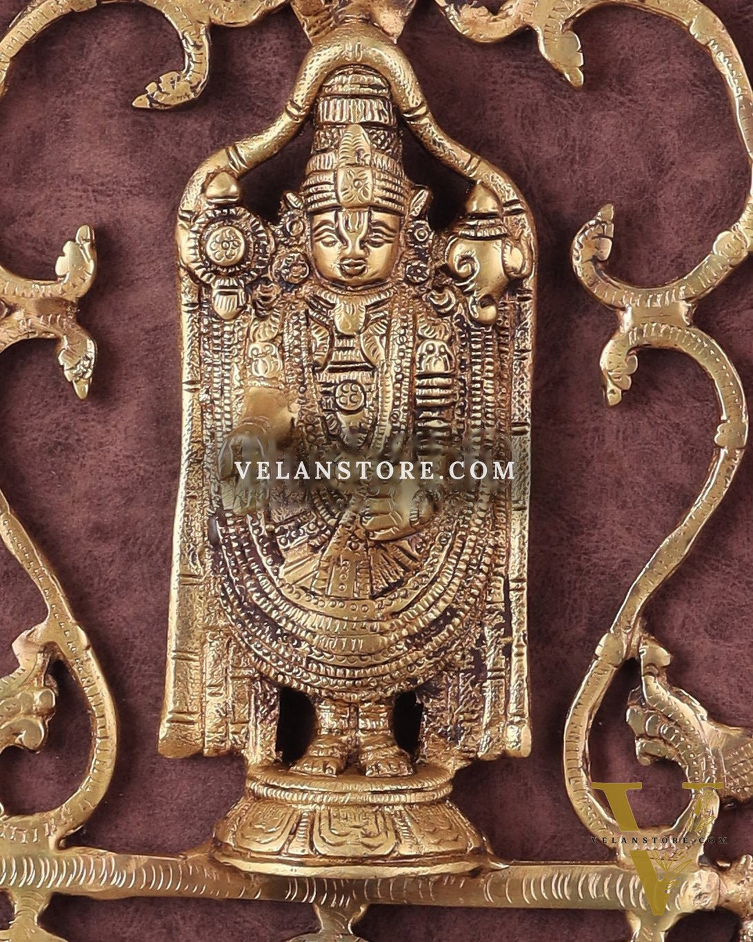 Brass Dashavatar Wall Hanging with Tirupati Balaji – 20"x 21.5"