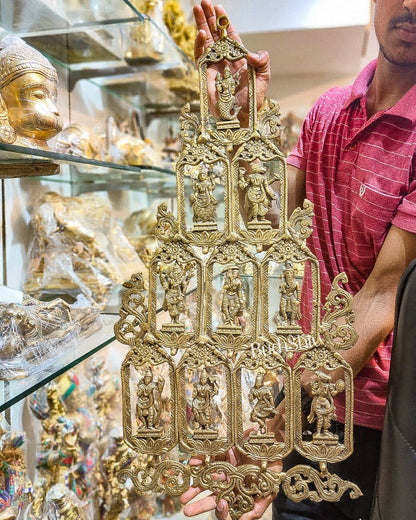 Brass Dashavatar Wall hanging