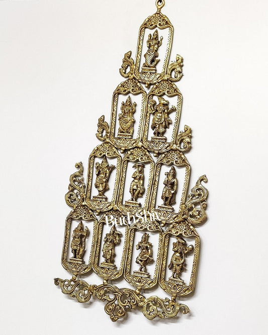Brass Dashavatar Wall hanging
