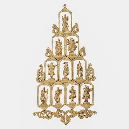 Brass Dashavatar Wall hanging