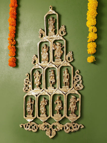 Brass Dashavatar Wall hanging
