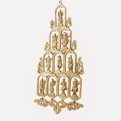 Brass Dashavatar Wall hanging