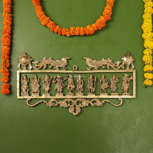 Brass Dashavatar Wall hanging