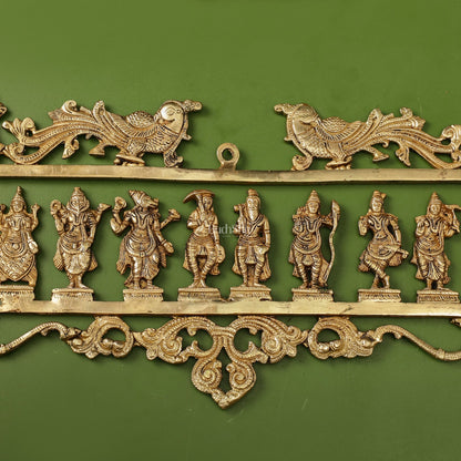 Brass Dashavatar Wall hanging
