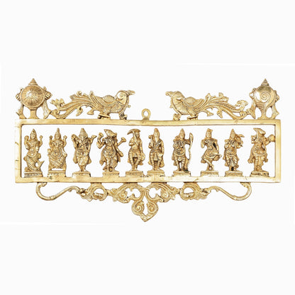 Brass Dashavatar Wall hanging