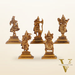 Brass Dashavatara idols 4.5 inches