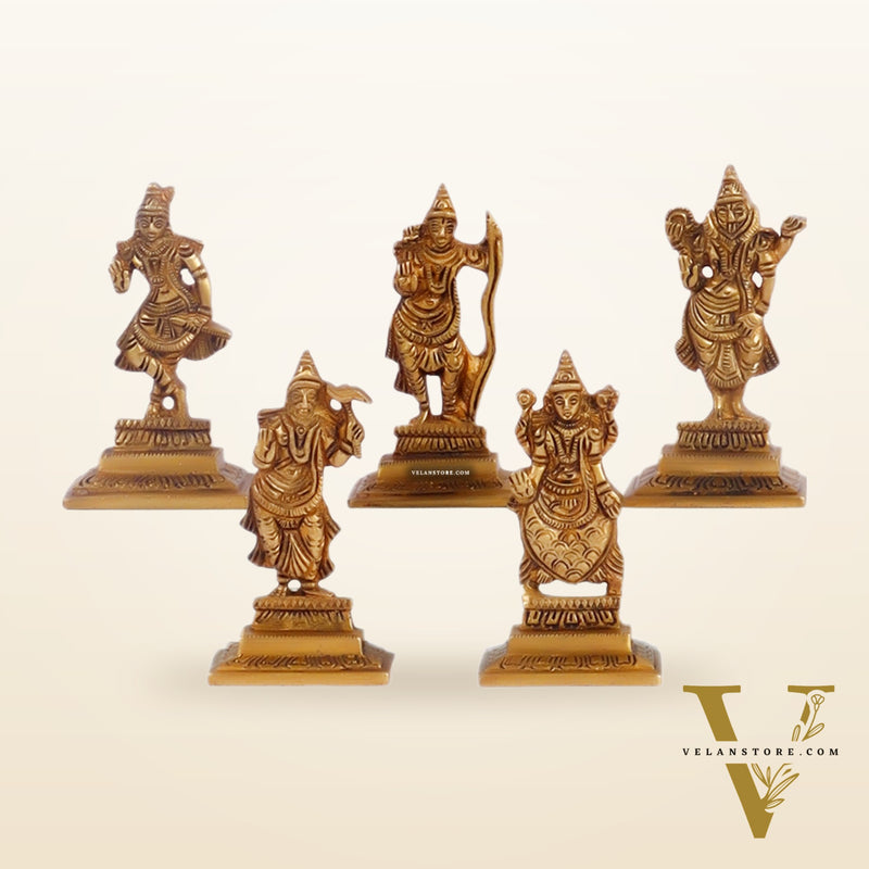 Brass Dashavatara idols 4.5 inches