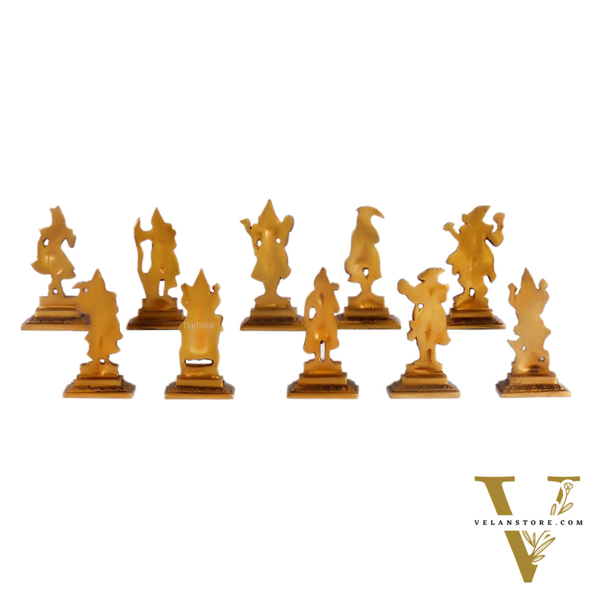 Brass Dashavatara idols 4.5 inches