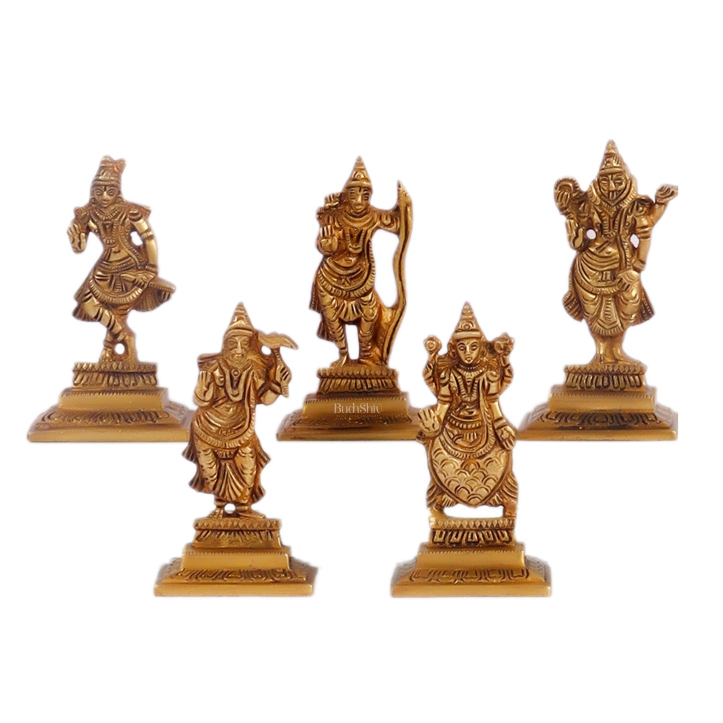 Brass Dashavatara idols 4.5 inches