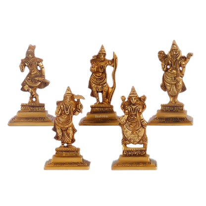 Brass Dashavatara idols 4.5 inches