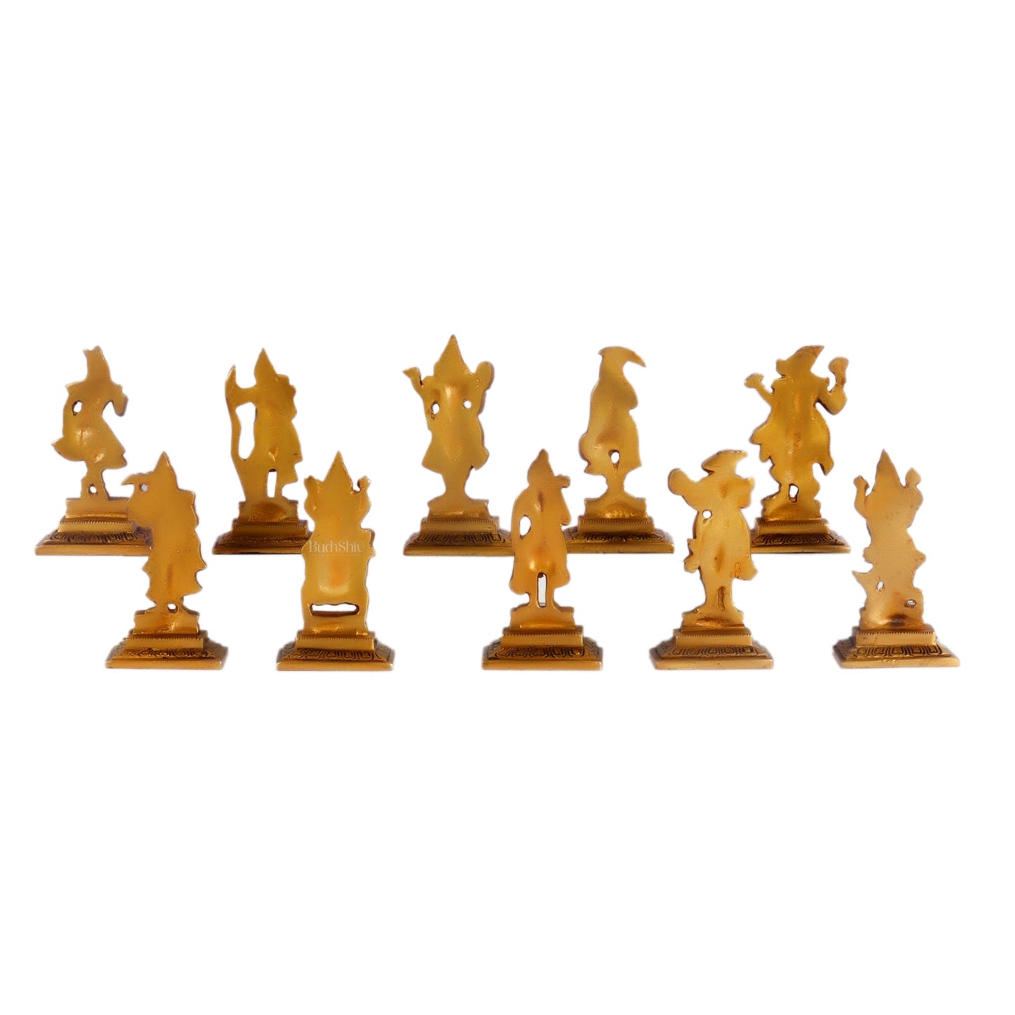 Brass Dashavatara idols 4.5 inches