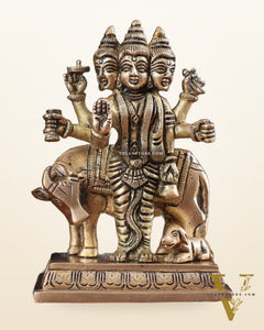 Brass Dattatreya with Dog Idol