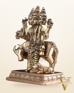 Brass Dattatreya with Dog Idol