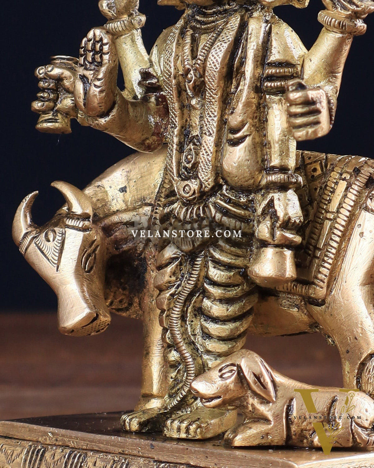 Brass Dattatreya with Dog Idol