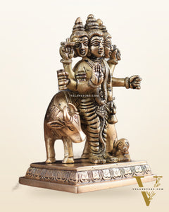 Brass Dattatreya with Dog Idol