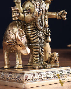 Brass Dattatreya with Dog Idol