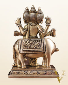 Brass Dattatreya with Dog Idol