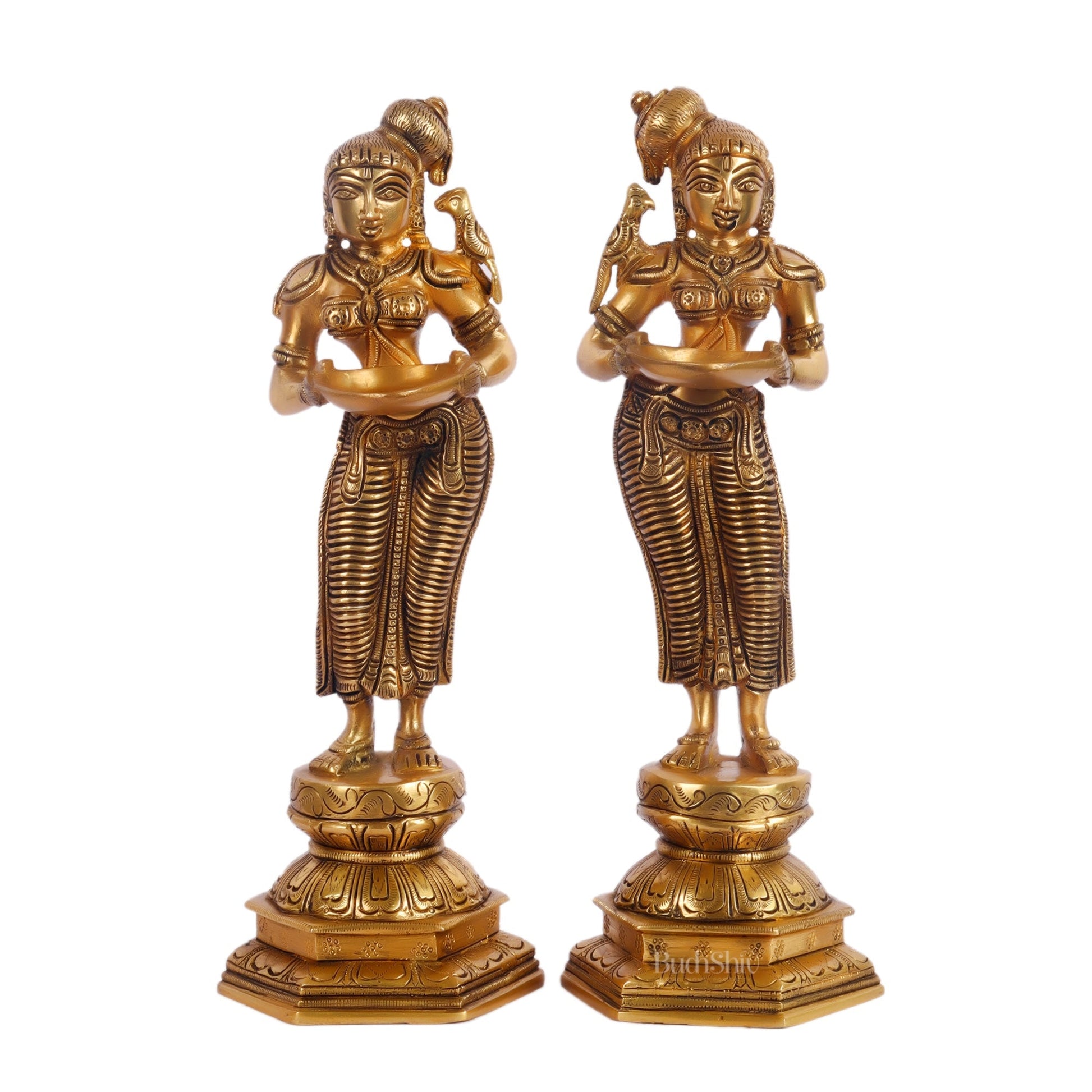 Brass Deep lakshmi/ Brass Deep Lady/ Brass Pavaai vilakku 12"