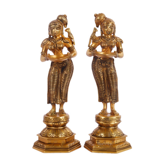 Brass Deep lakshmi/ Brass Deep Lady/ Brass Pavaai vilakku 12"