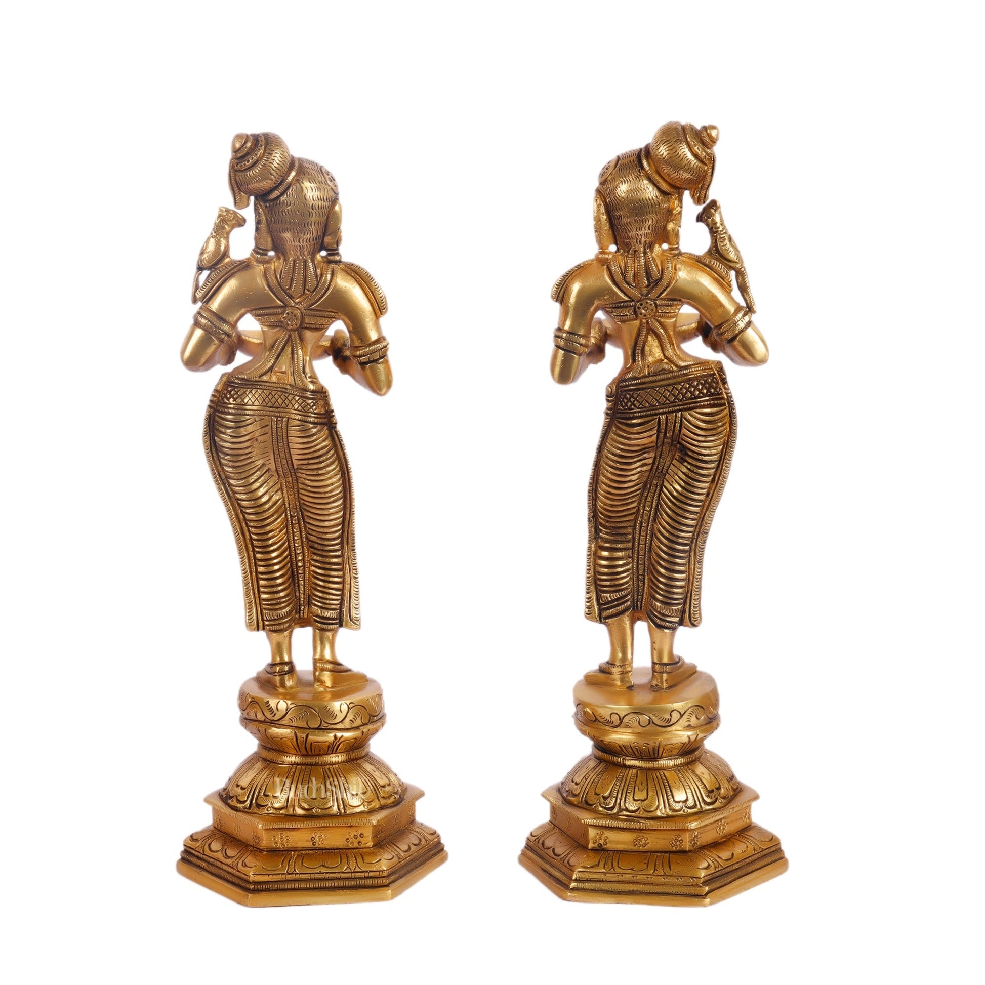 Brass Deep lakshmi/ Brass Deep Lady/ Brass Pavaai vilakku 12"