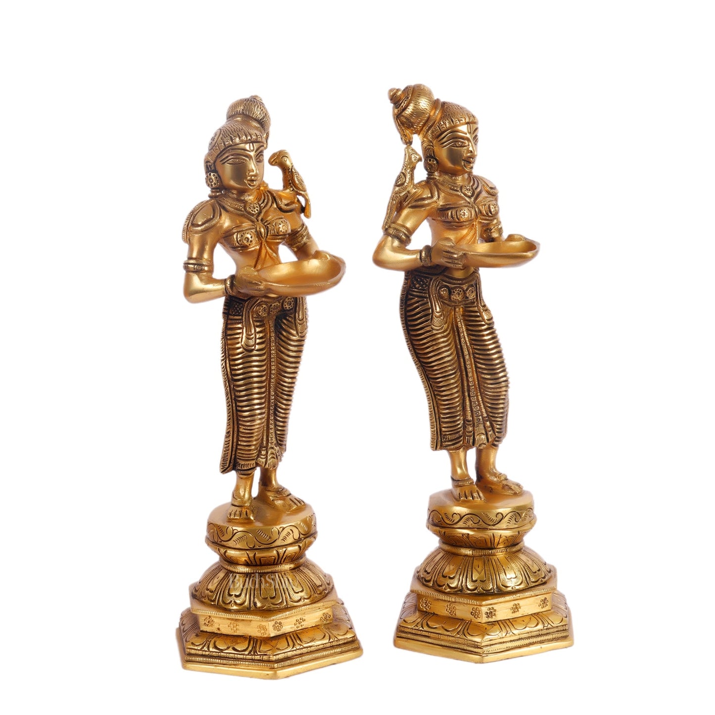 Brass Deep lakshmi/ Brass Deep Lady/ Brass Pavaai vilakku 12"