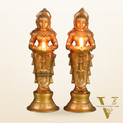 Brass Deep lakshmi/ Brass Deep Lady/ Brass Pavaai vilakku 9"