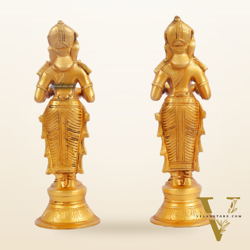 Brass Deep lakshmi/ Brass Deep Lady/ Brass Pavaai vilakku 9"