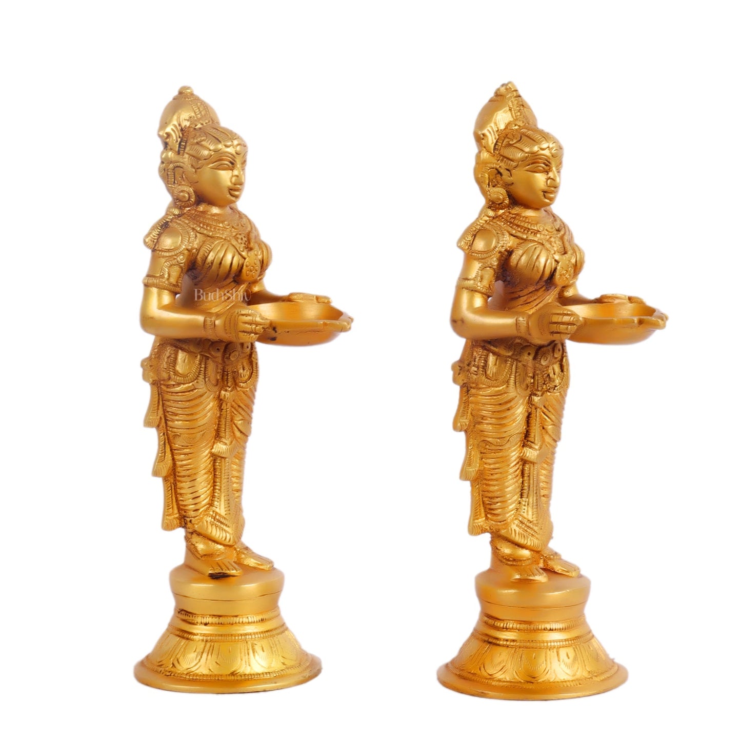 Brass Deep lakshmi/ Brass Deep Lady/ Brass Pavaai vilakku 9"