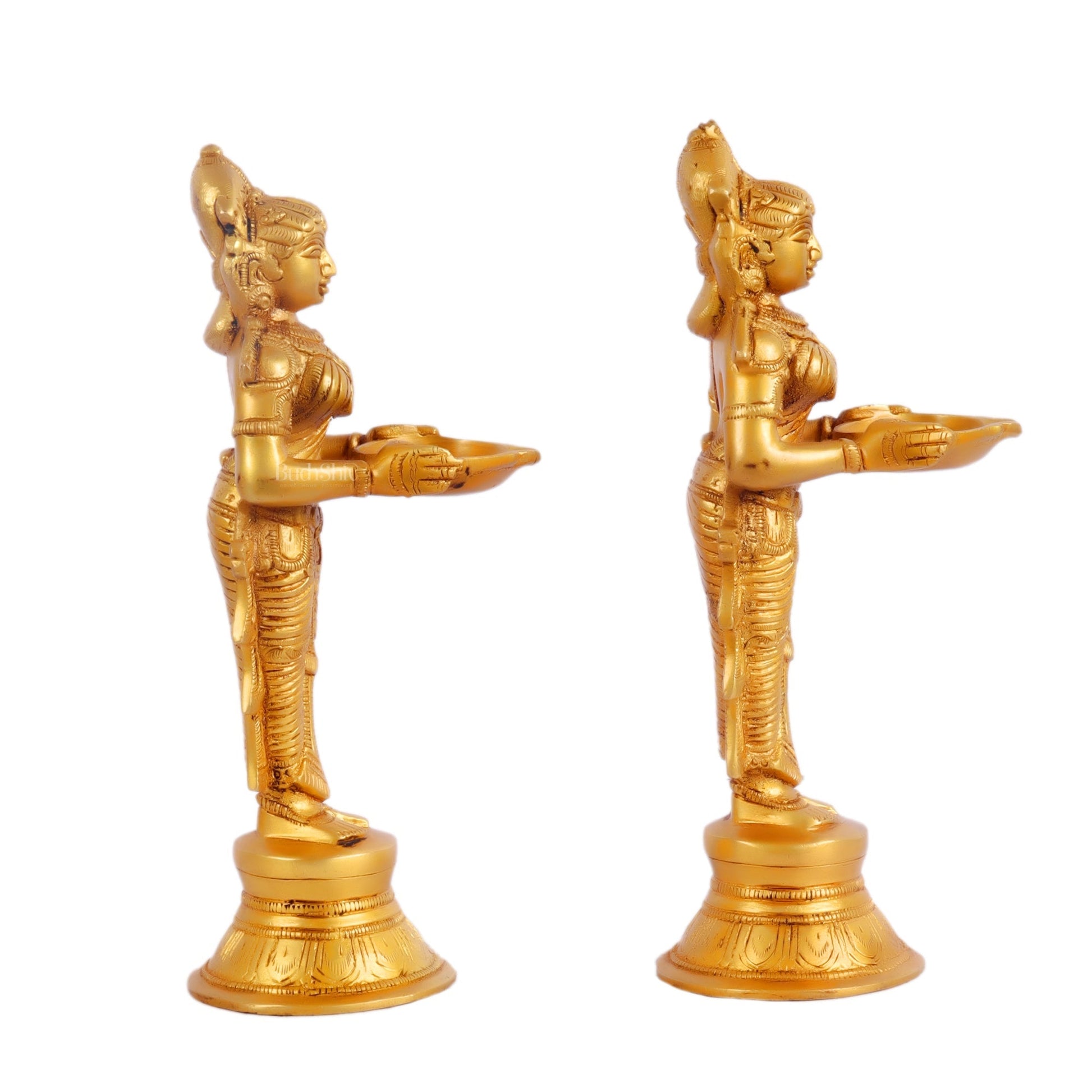 Brass Deep lakshmi/ Brass Deep Lady/ Brass Pavaai vilakku 9"