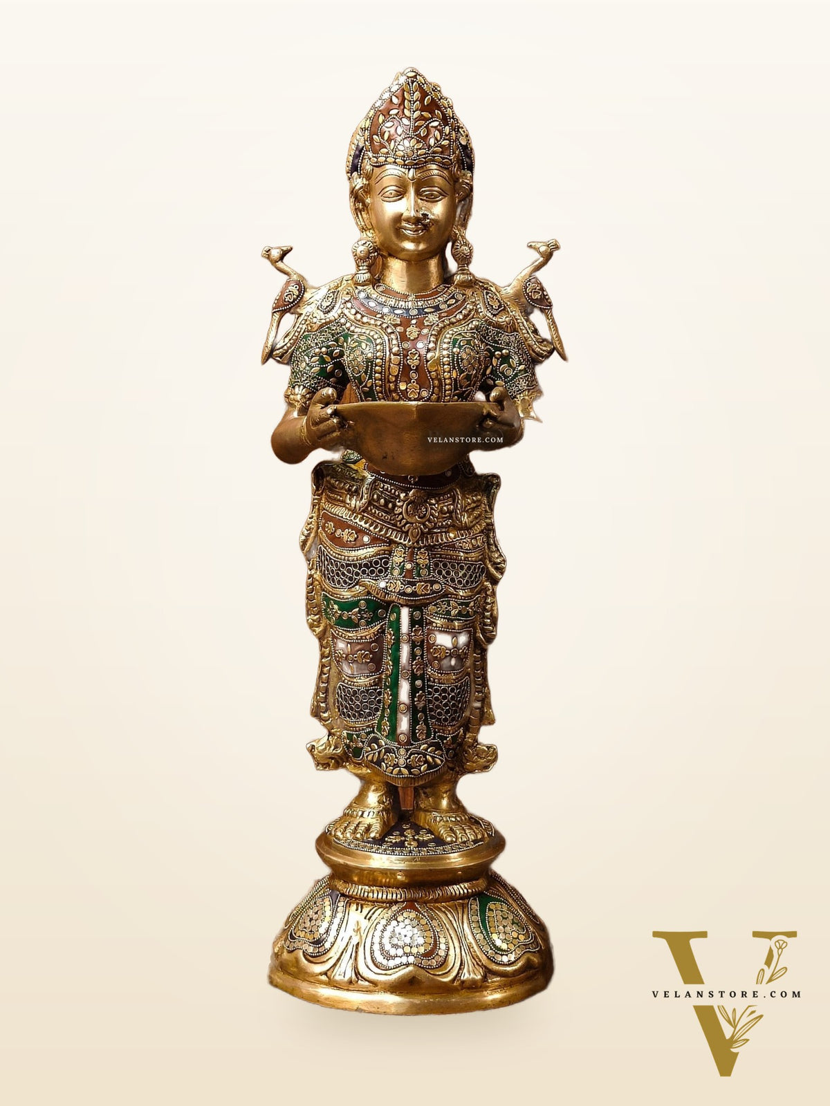Brass Deep Lakshmi Pavaai Vilakku 30"