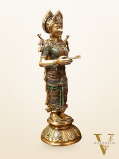 Brass Deep Lakshmi Pavaai Vilakku 30"