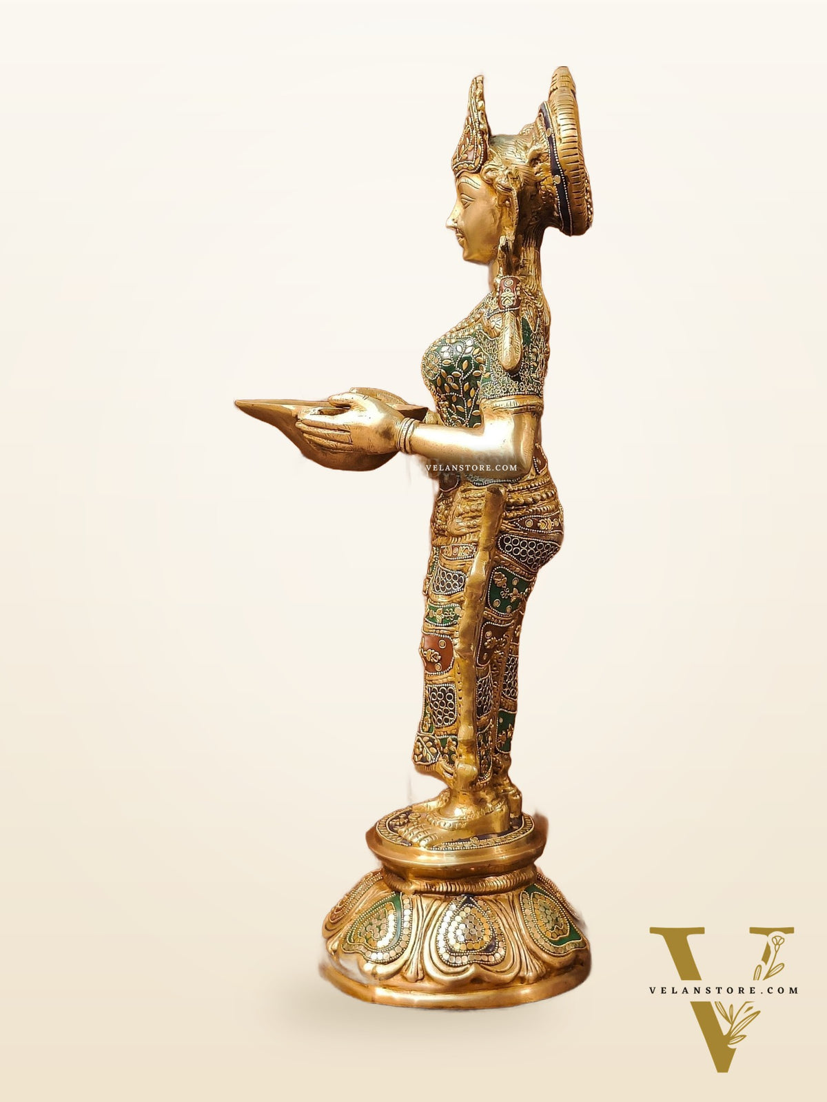 Brass Deep Lakshmi Pavaai Vilakku 30"