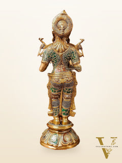 Brass Deep Lakshmi Pavaai Vilakku 30"