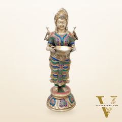 Brass Deep Lakshmi Pavaai Vilakku 30"