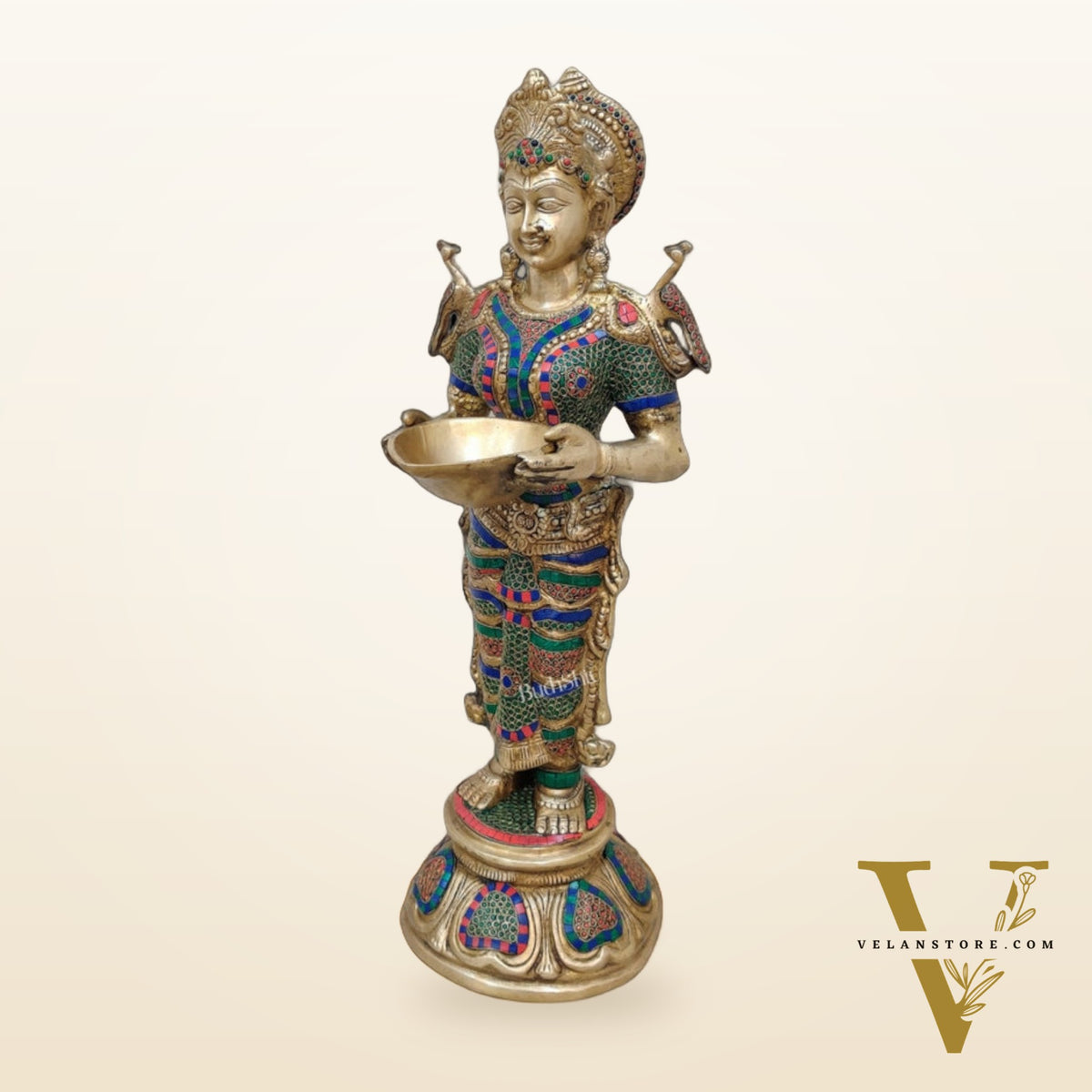 Brass Deep Lakshmi Pavaai Vilakku 30"