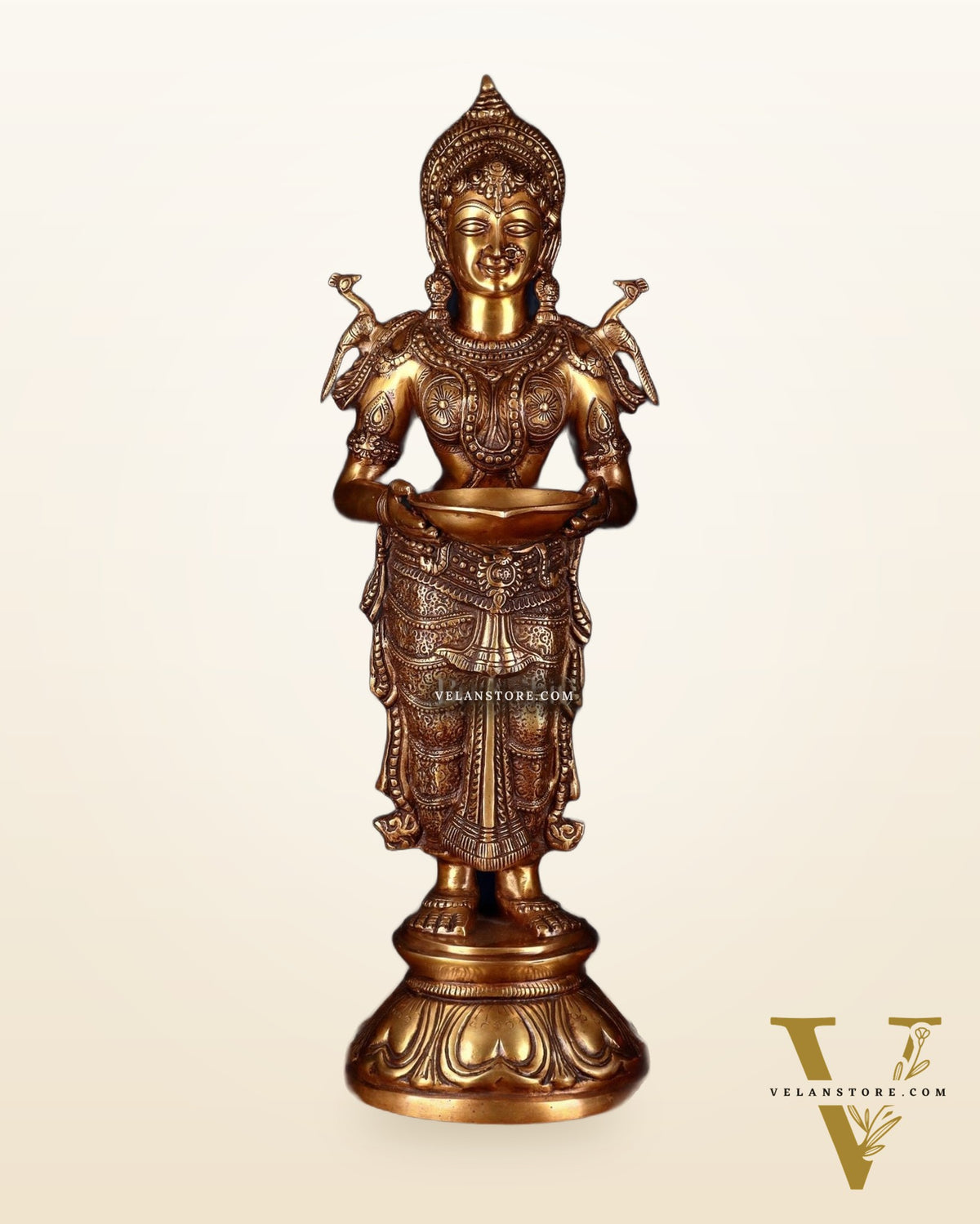 Brass Deep Lakshmi Pavaai Vilakku 30"