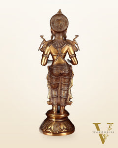Brass Deep Lakshmi Pavaai Vilakku 30"