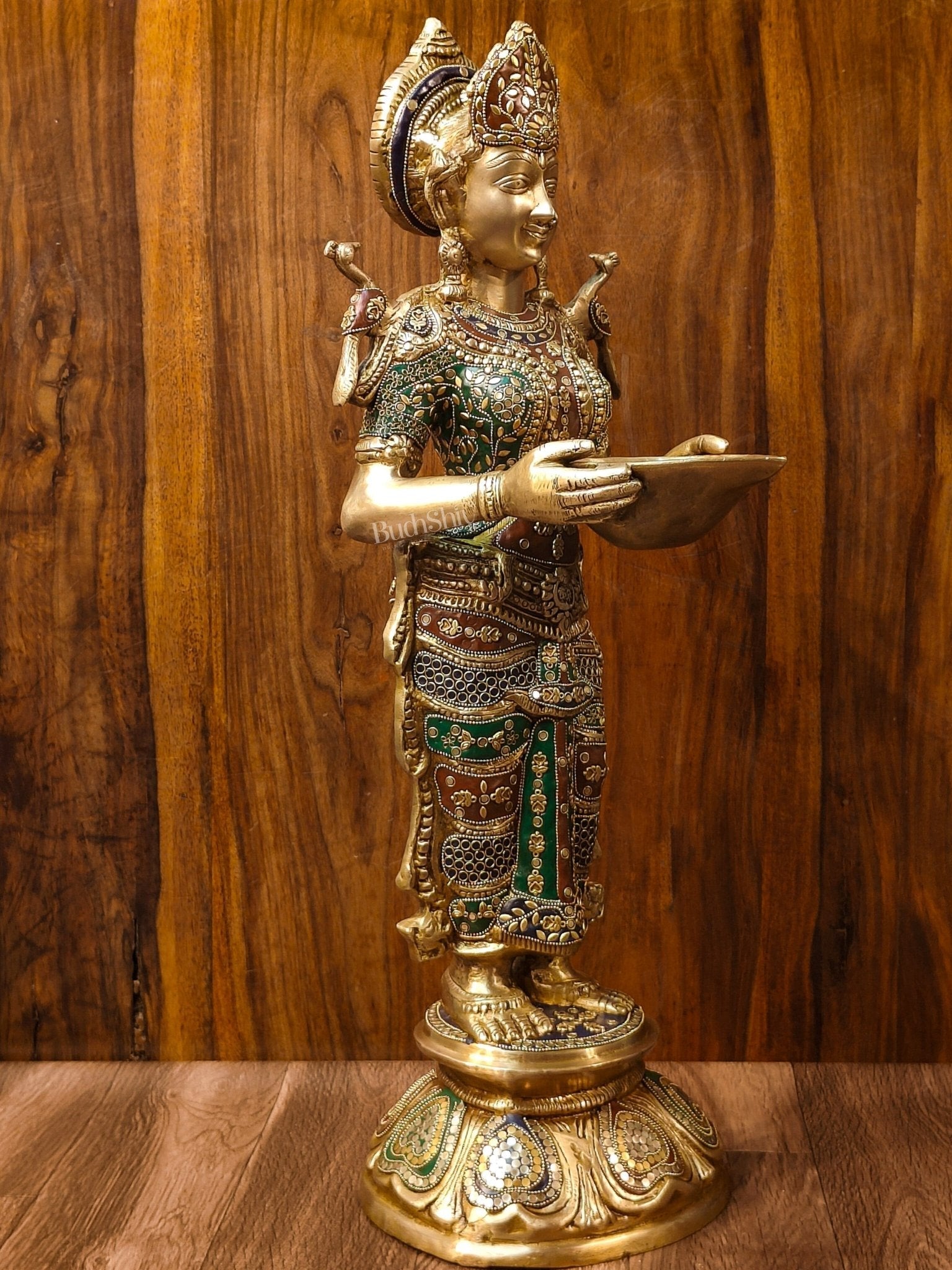 Brass Deep Lakshmi Pavaai Vilakku 30"