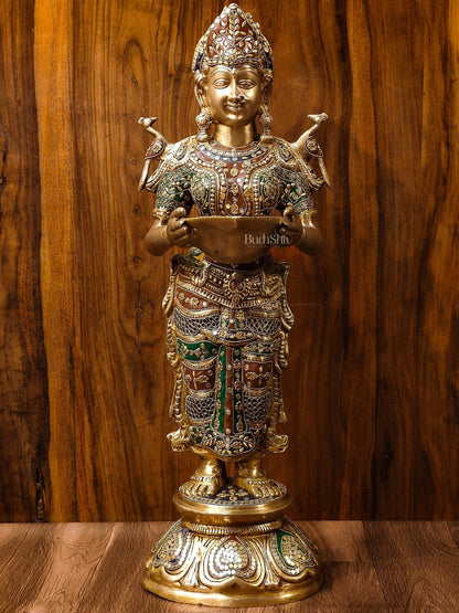 Brass Deep Lakshmi Pavaai Vilakku 30"
