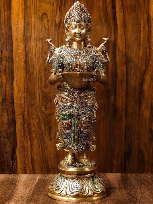 Brass Deep Lakshmi Pavaai Vilakku 30"