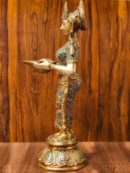 Brass Deep Lakshmi Pavaai Vilakku 30"