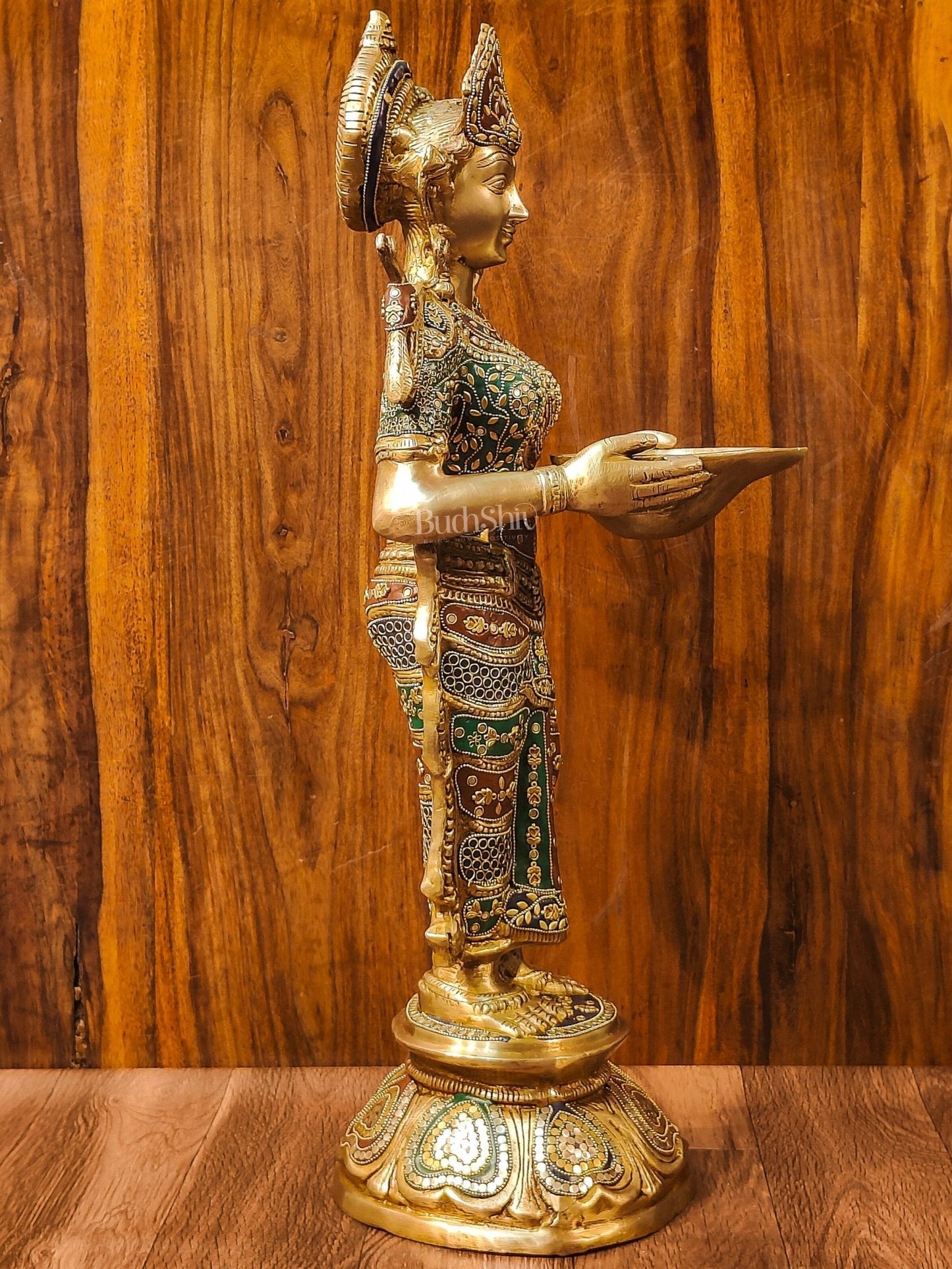 Brass Deep Lakshmi Pavaai Vilakku 30"